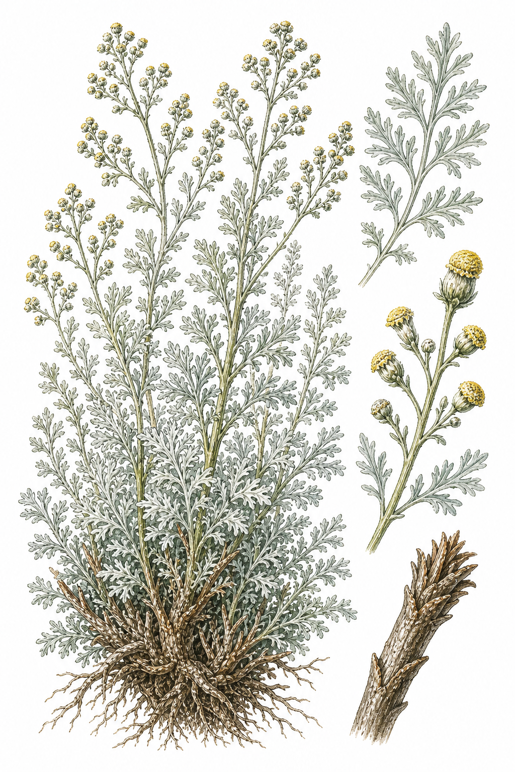 Alpine Wormwood botanical illustration