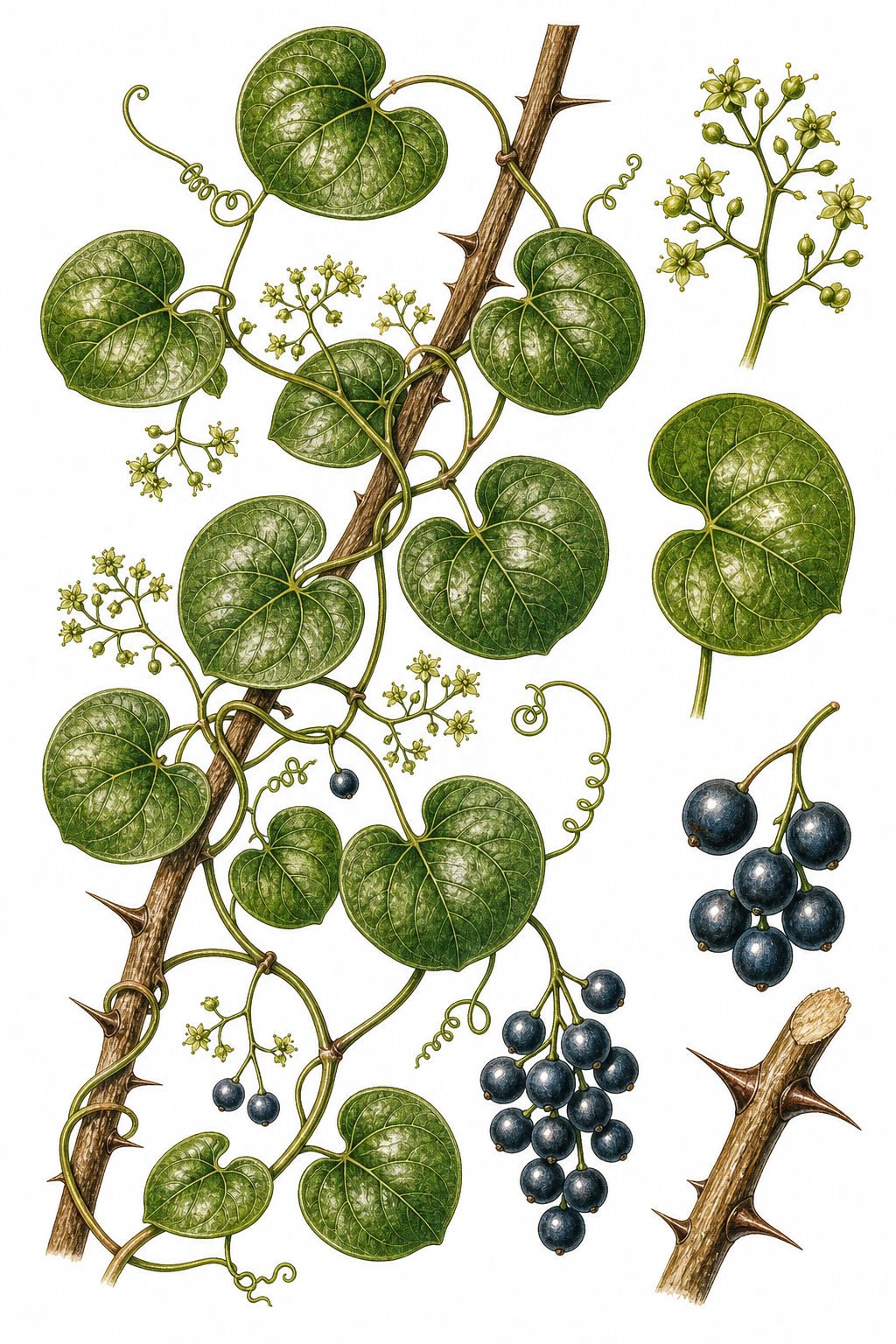 Greenbrier botanical illustration