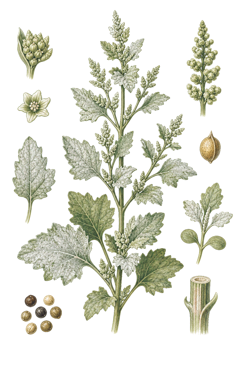 Lamb's Quarters botanical illustration