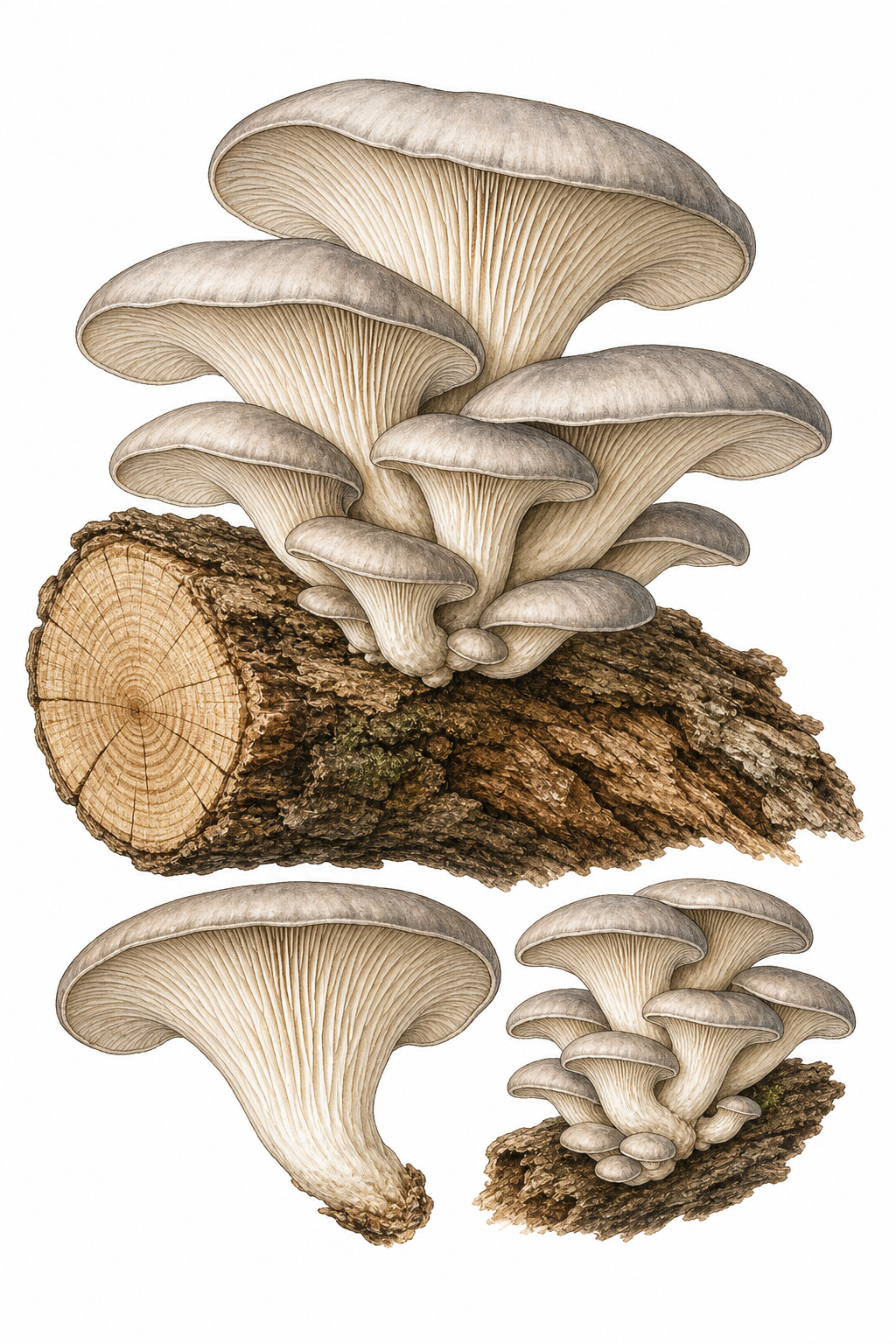 Oyster botanical illustration