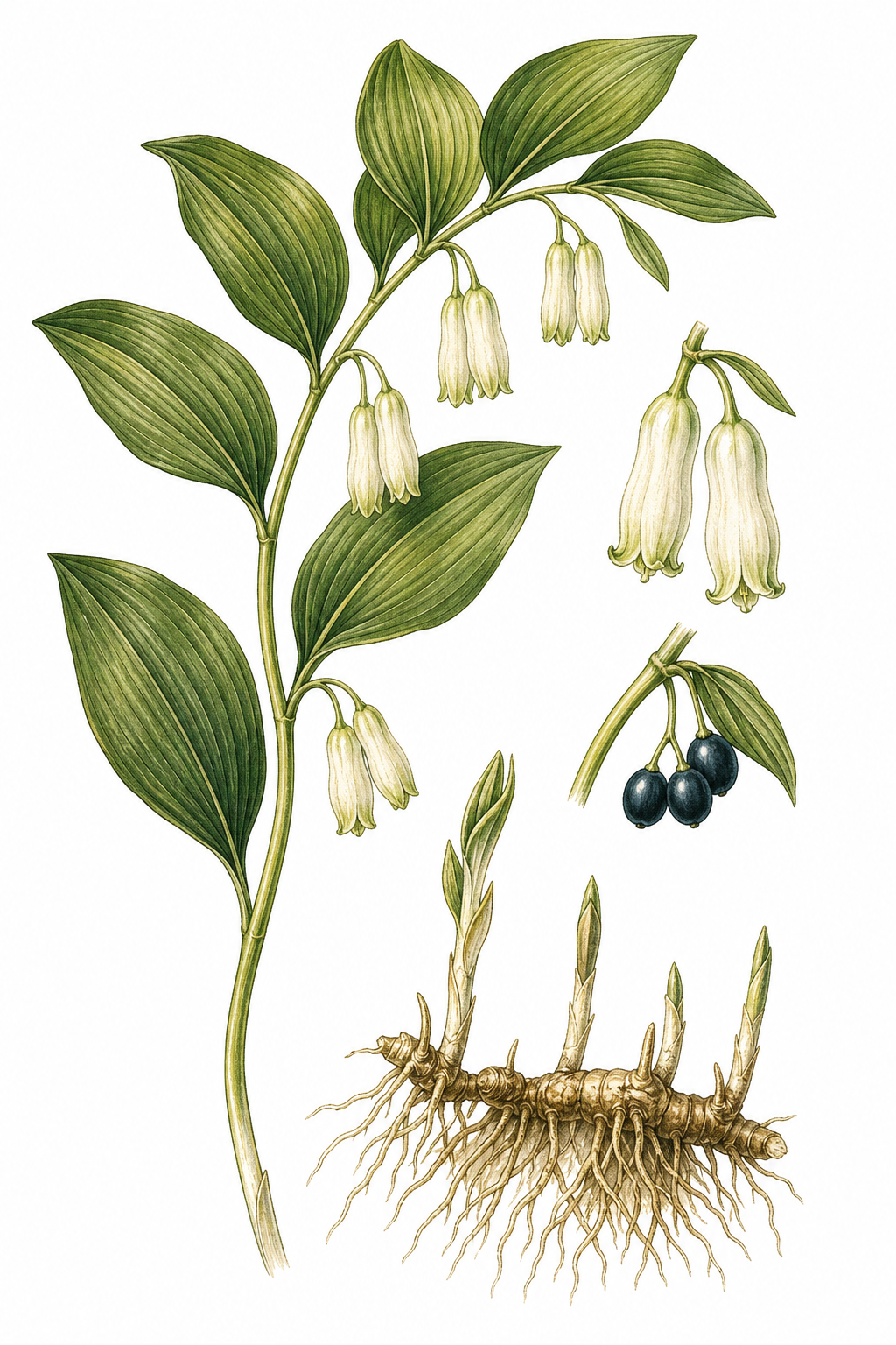 Solomon's Seal botanical illustration