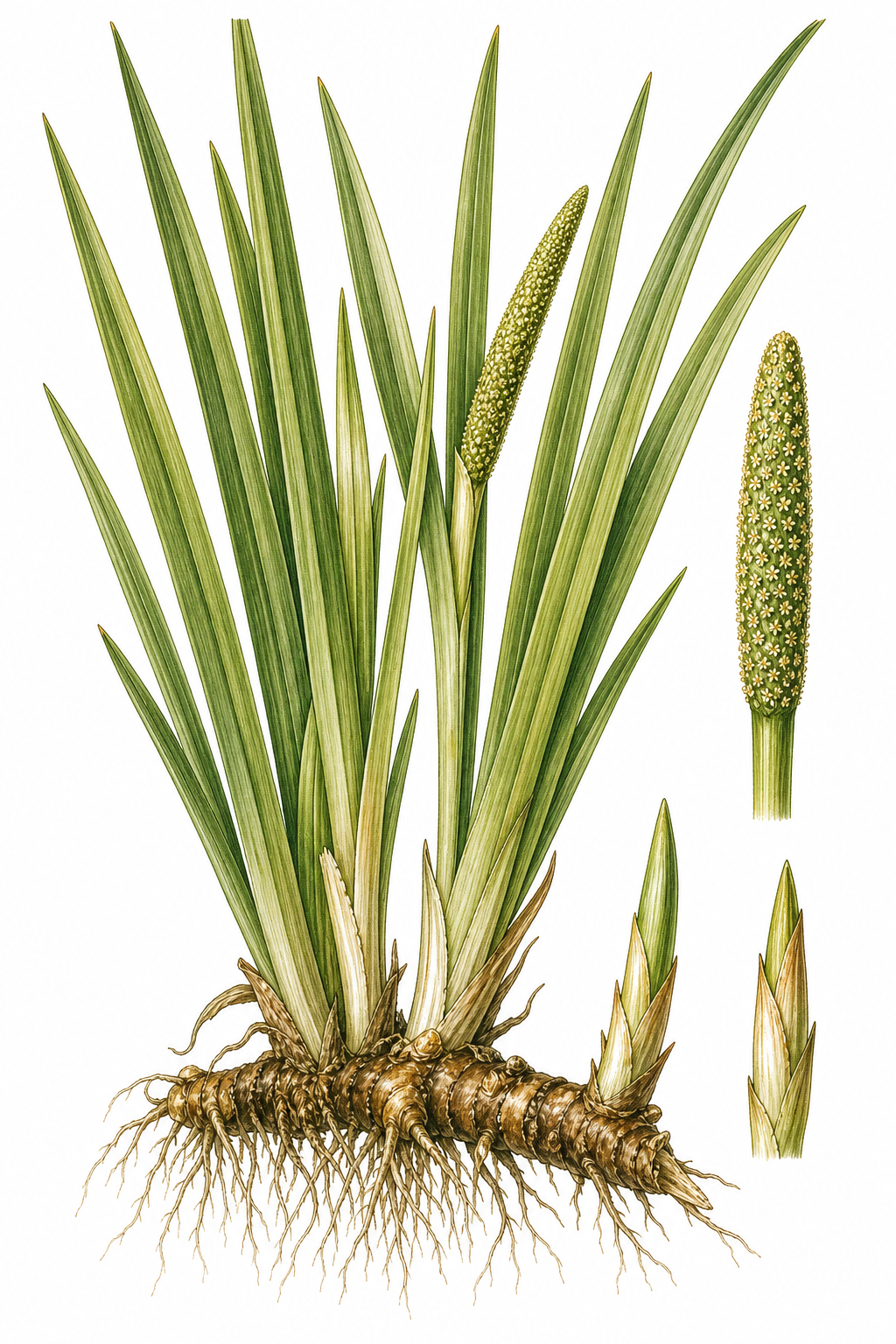 Sweetflag botanical illustration